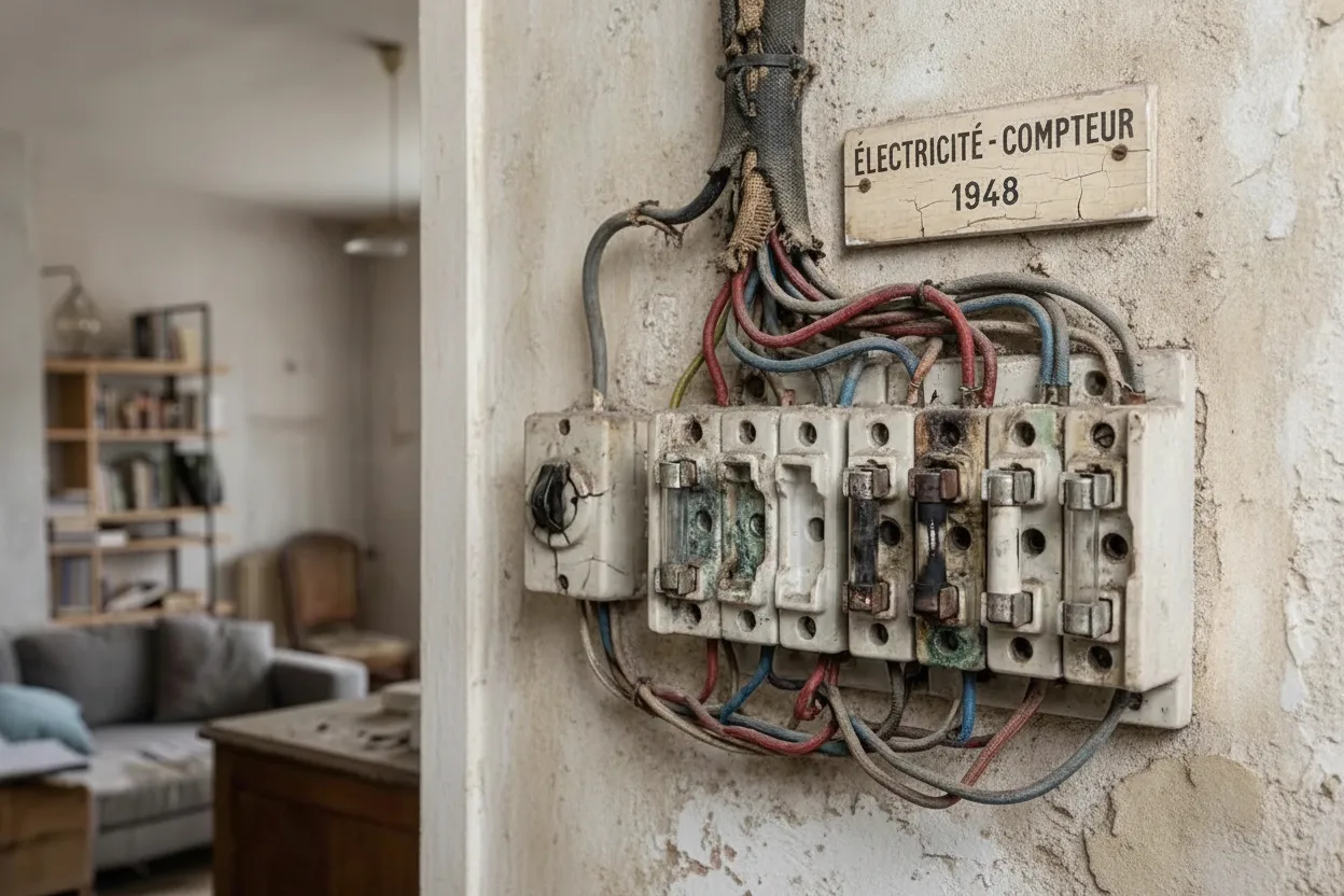 Électricien à sucy-en-brie — avant (chantier 1)